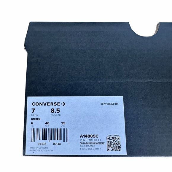 ❤️CONVERSE Run Star Hike Hi Platform Rose Cross Stitch 8.5 Women Sneaker A14885C - Picture 10 of 14